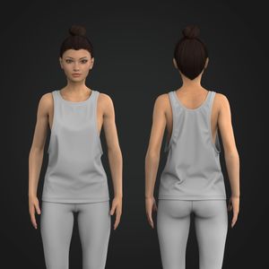 Ladies Cut Off Relaxed Fit Tank Top