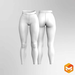 Ladies Cut Out High Waisted Leggings - 3D Garment