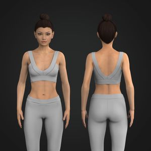 Ladies Deep V-Shaped Neckline Micro Bra Tech Pack