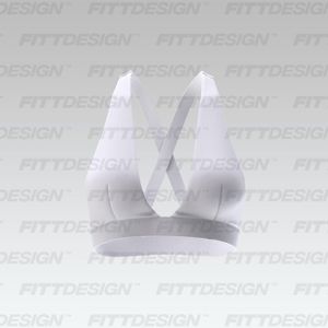 Ladies Deep V-Shaped Neckline Sports Bra Smart Mockup