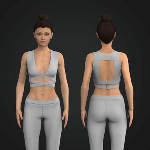 Ladies Deep V-Shaped Neckline Wrap Strap Bra Tech Pack