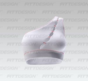 Ladies Diagonal Cut Out One Shoulder Sports Bra Smart Mockup