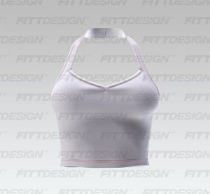 Ladies Diamond Halter Neckline Crop Top Smart Mockup