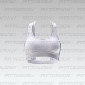Ladies Diamond Neckline Ribbed Sports Bra Smart Mockup