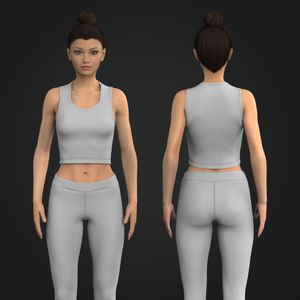 Ladies Diamond Neckline Wide Racer Back Fitted Tank Top Tech Pack
