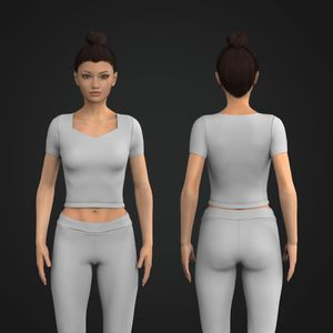 Ladies Diamond Shape Set In Sleeve Waist Length Tee Tech Pack