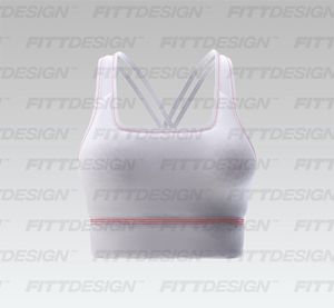 Ladies Double Criss Cross Back Strappy Sports Bra Smart Mockup