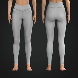 Ladies Double Front V-Shaped Waistband 27.50 Inch Inseam Leggings