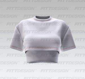 Ladies Double Layer Cropped Top Smart Mockup