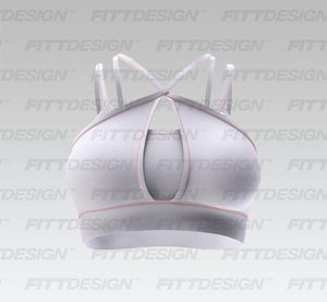 Ladies Double Layered Criss Cross Strappy Sports Bra Smart Mockup