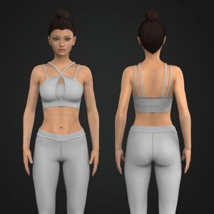 Ladies Double Layered Criss Cross Strappy Sports Bra Tech Pack