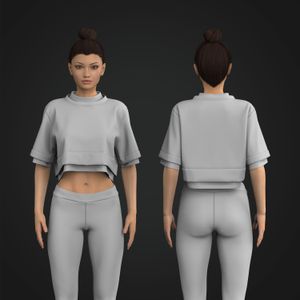 Ladies Double Layered Relaxed Short Sleeve Tee Tech Pack