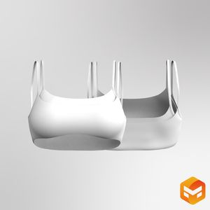Ladies Double Layered Strappy Mesh Sports Bra 3D Garment