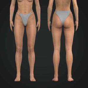 Ladies Double Side Straps Thong Underwear Tech Pack