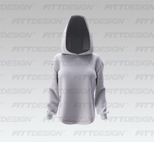 Ladies Drop Shoulder Overlapping Open Back Relaxed Hooded Tee Smart Mockup