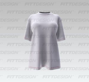 Ladies Drop Shoulder Relaxed Jersey Tee Smart Mockup