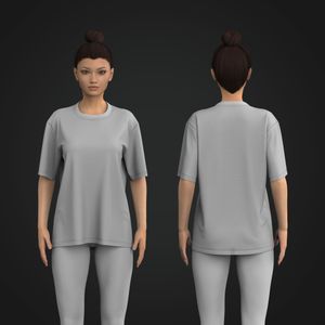 Ladies Drop Shoulder Relaxed Jersey Tee Tech Pack
