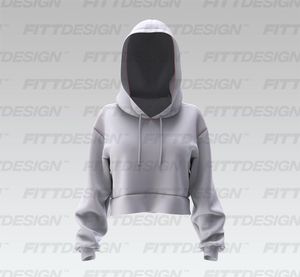 Ladies Drop Shoulder Split Hem Relaxed Ribbed Hoodie Smart Mockup
