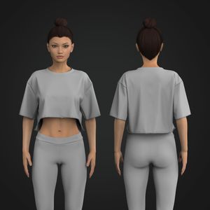 Ladies Drop Shoulder Stepped Hem Relaxed Tee Tech Pack