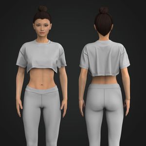 Ladies Drop Shoulder Super Cropped Tee