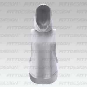 Ladies Dropped Armhole Mesh Hooded Tank Smart Mockup