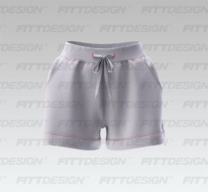 Ladies Dual Panel Ribbed Shorts Smart Mockup