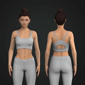 Ladies Dual Strap Back Cut Out Sports Bra Tech Pack