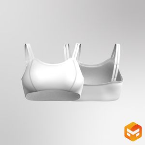 Ladies Dual Strap Medium Impact Sports Bra - 3D Garment