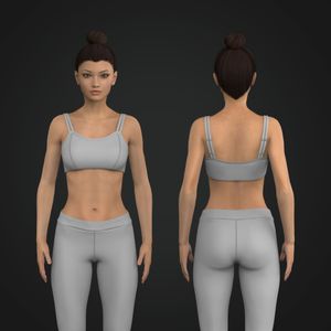 Ladies Dual Strap Medium Impact Sports Bra Tech Pack