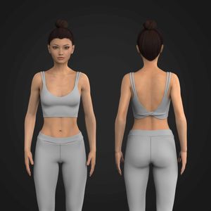 Ladies Dual Strap Twisted Bra Tech Pack