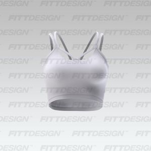 Ladies Dual Straps Cropped Bra Smart Mockup