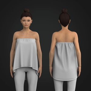 Ladies Elasticated Flowy Tube Top Tech Pack