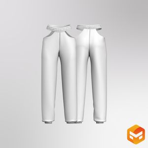 Ladies Elasticated Side Cut Out Waistband Relaxed Joggers 3D Garment