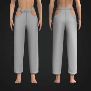 Ladies Elasticated Side Cut Out Waistband Relaxed Joggers Tech Pack