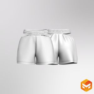 Ladies Elasticated Side Cut Out Waistband Relaxed Shorts 3D Garment
