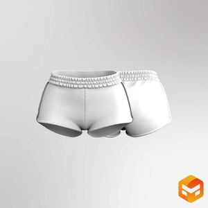 Ladies Elasticated Waistband 2.00 Inch Inseam Performance Shorts 3D Garment
