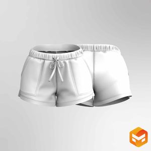 Ladies Elasticated Waistband 3.00 Inch Inseam Relaxed Shorts - 3D Garment