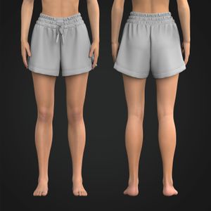 Ladies Elasticated Waistband 3.00 Inch Inseam Split Hem Short Tech Pack