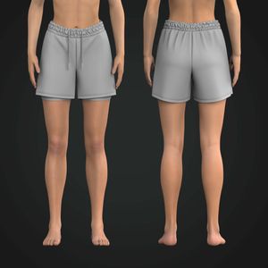 Ladies Elasticated Waistband 5.00 Inch Inseam Layered Shorts Tech Pack