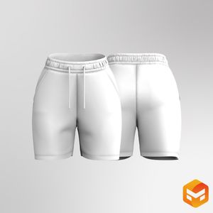 Ladies Elasticated Waistband 6.00 Inch Inseam Relaxed Shorts - 3D Garment