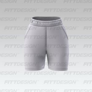 Ladies Elasticated Waistband 6.00 Inch Inseam Relaxed Shorts Smart Mockup