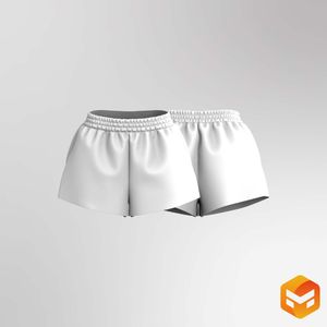 Ladies Elasticated Waistband Flared Shorts 3D Garment