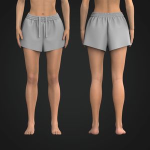 Ladies Elasticated Waistband Flared Shorts Tech Pack