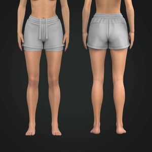 Ladies Elasticated Waistband Layered Running Shorts Tech Pack