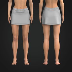 Ladies Elasticated Waistband Layered Skirt Tech Pack