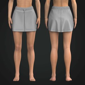 Ladies Elasticated Waistband Mini Skirt Tech Pack
