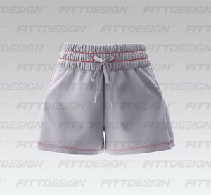 Ladies Elasticated Waistband Patch Pocket Relaxed Shorts Smart Mockup