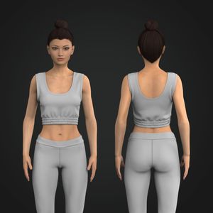 Ladies Elasticated Waistband Sleeveless Crop Tank Top