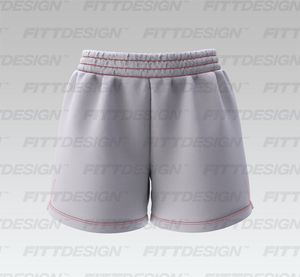 Ladies Elasticated Waistband Split Hem Relaxed Shorts Smart Mockup