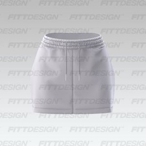 Ladies Elasticated Waistband Woven Mini Skirt Smart Mockup